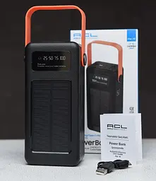 Універсальна зарядна батарея ACL PW-19 50000mAh + сонячна панель + ліхтарик (Чорний) - мініатюра 8