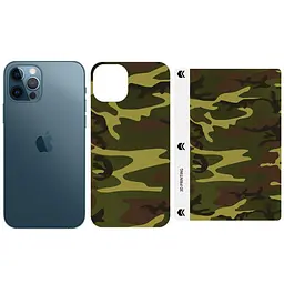 Захисна плівка SKLO Back (тил+грани) Camo для Apple iPhone 13 Pro (6.1) Коричневий / Army Brown
