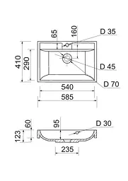 Раковина Adamant Streng New 60 white 100002839, Білий - мініатюра 6