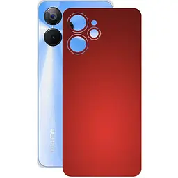 Защитная пленка StatusSKIN для Realme 10T Корпус Винил красная матовая
