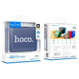 Портативна акустика Hoco Gold brick BS51 бездротова темно-синя - мініатюра 2