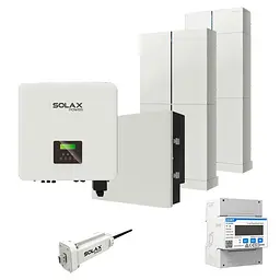 Комплект Solax 6.3: Трифазний гібридний інвертор на 12 кВт, з АКБ на 12.4 кВт/год