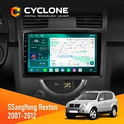 Штатна магнітола SsangYong Rexton 2007-2012 Cyclone C9-013 4x64 DSP 4G Cyclone (НФ-00007438)