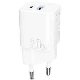Мережевий зарядний пристрій Proove Silicone Power Plus 20W USB-C/USB-A White (WCSP2011002) [130278]
