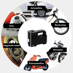 Портативний компресор Yaoen 217 Digital 150PSI (YPSCD7515B 5385) Чорний - мініатюра 9