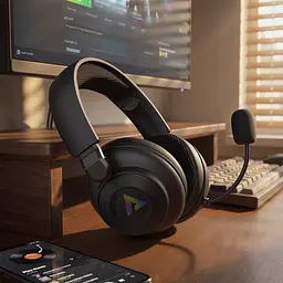 Навушники ігрові ACEFAST H15 gaming wireless headset Black - мініатюра 6