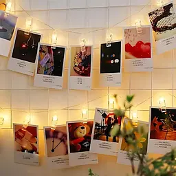 Гірлянда з прищіпками від USB Niki Light декор для фото 40 лед 5,8м тепло білий блочок в комплекті - мініатюра 4