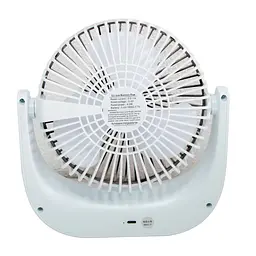 Вентилятор настільний Fan Portable F138 біло-червоний, портативний вентилятор на акумуляторі 4.5W, 3 швидкості - мініатюра 2