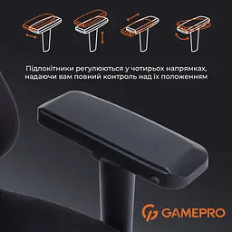 Ігрове крісло GamePro Size L Fabric Black (FGC750B) - мініатюра 17