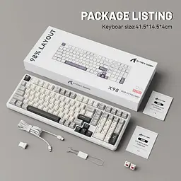 Клавіатура Attack Shark X98 RGB Linear Strawberry Switch White (AS-6972792470603-CW-UA) [166779] - мініатюра 10