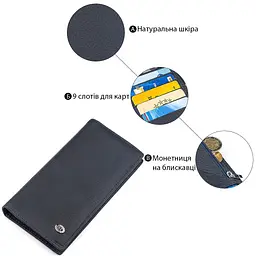 Чоловічий купюрник ST Leather 18370 (ST148) дуже зручний синій - мініатюра 4