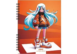 Блокнот В5, 60 сторінок в клітинку, пластикова обкладинка Anime MX26309 Maxi - мініатюра 1