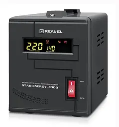 Стабілізатор напруги Real-EL Stab Energy-1000 Black 800 Вт (EL122400012) - мініатюра 2