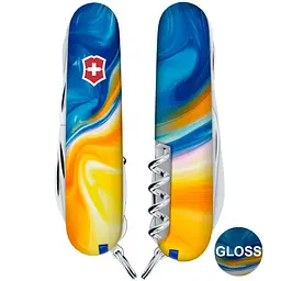Ніж Victorinox Huntsman Ukraine 91мм,15функ ,Жовто-сині фарби - мініатюра 5