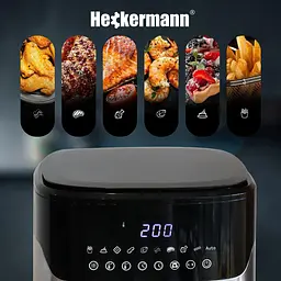 Аэрогриль Аэрофритюрница Heckermann ZHAF-650AD 6,5 л 2000W - мініатюра 6