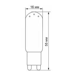 Лампочка Videx G9S 4W G9 4100K (VL-G9S-04224) - мініатюра 3