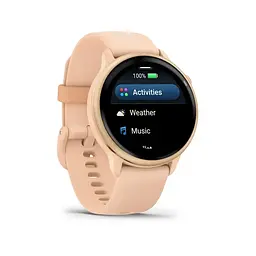 Смарт-годинник Garmin Vivoactive 6 Metallic Pink Dawn with Pink Dawn Silicone Band (010-02985-43) - мініатюра 2
