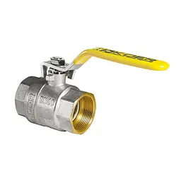 Кран кульовий Koer KR.214.G - 3/4" FF Ггв Yellow, ручка "важіль" жовта KR0113