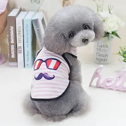 Майка для собак "Glasses mustache" рожевий XL Multibrand zoo0006098 - мініатюра 2
