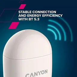 Навушники Canyon TWS headset TWS-6 Beige (CNS-TWS6BE) - мініатюра 10