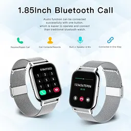 Смарт-годинник жіночий Popglory P66 1.85" з Bluetooth-дзвінками, пульсометром, SpO2 та 100+ спортивними режимами - мініатюра 5