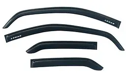 Дефлектори вікон вітровики Renault Logan 2004-2012 Седан 3М Скотч Voron Glas - мініатюра 2