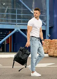 Чоловічий рюкзак ролл Sambag RollTop LZT чорний 41 x 30 x 16 см (24208001m) - мініатюра 4