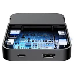 Док-станция Baseus Mate Docking Type-C mobile phone intelligent HUB docking station Black CAHUB-AT01 - мініатюра 9