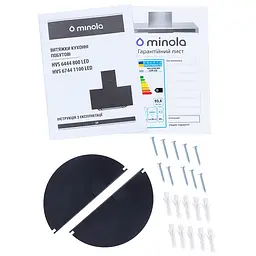 Витяжка декоративна похила Minola HVS 6744 WH 1100 LED - мініатюра 11