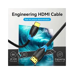 Кабель мультимедійний HDMI M to HDMI M 2.0m 4K60Hz black Vention (AAGBH) - мініатюра 2