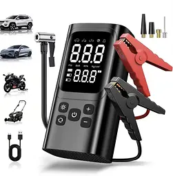 Портативний пусковий пристрій 5 в 1 (Бустер) з компресором та Power Bank (1000A, 6400 mAh)