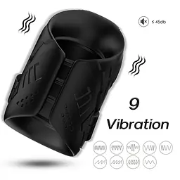Насадка на пеніс Mechwarrior Black, 9 vibration functions Boss Series 52-00094 100567 - мініатюра 4