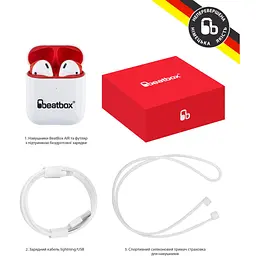 Навушники BeatBox PODS AIR 2 Wireless Charging White-Red (bbpair2wcwr) - мініатюра 6