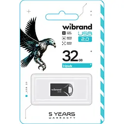 Flash Wibrand USB 2.0 Hawk 32Gb Black - мініатюра 2