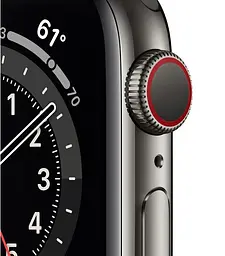 Смарт-годинник Apple Watch Series 6 GPS + Cellular 44mm Graphite Stainless Steel Case with Black Sport Band [M07Q3] [51088] - мініатюра 3