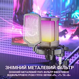Мікрофон Q6T, Black, USB, підключення дротове Fifine teh0028139 - мініатюра 5