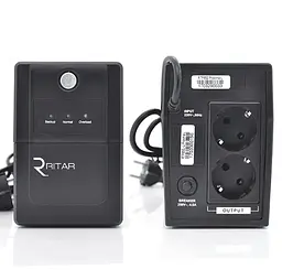 ДБЖ UPS Ritar RTP850 510W ProximaL, LED, AVR, 2st, 2xSCHUKO socket, 1x12V9Ah - мініатюра 1