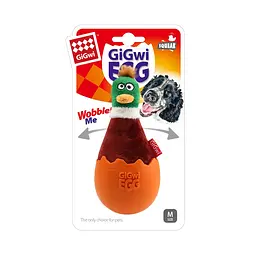 Іграшка для Собак Gigwi Egg Качка Неваляшка з пищалкою 14 см - мініатюра 2