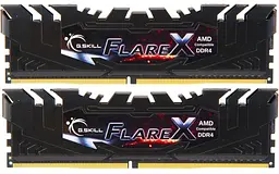 Модуль пам'яті G.Skill DDR4 16Gb (2x8) FlareX Black 3200MHz (F4-3200C16D-16GFX)