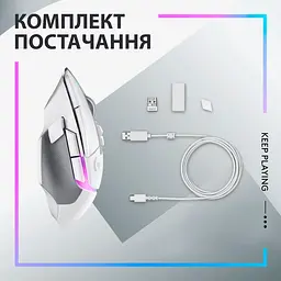 Бездротова миша Logitech G502 X Plus Wireless White (910-006171) - мініатюра 9
