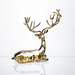 Декоративна фігурка Yiwu Lying Deer 20х8х25 см металева статуетка колекційна для дому декор напівпрозора HP-7-16 - мініатюра 8