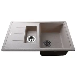 Гранітна мийка Globus Lux Izeo мигдаль780x500мм-А0008 000008010, Терра - мініатюра 2