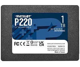 Твердотільний накопичувач SSD 1Tb, P220, SATA3, 2.5", 3D TLC, 550/500 МБ/с Patriot teh0019779 - мініатюра 1