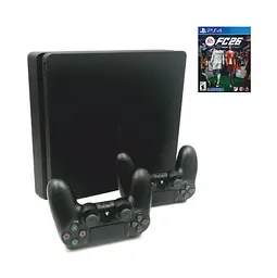 Консоль Sony PlayStation 4 SLIM 1TB Black обслугована + 2 Геймпада бездротових DualShock 4 + FC 26 + гарантія Б/В - мініатюра 2