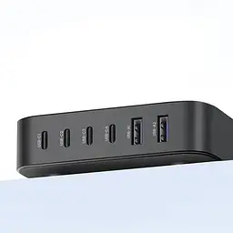 Зарядний пристрій 6xUSB 200W (4хUSB-C+2xUSB-A) Gan Desktop Fast Charger, CD271 Ugreen (40914) - мініатюра 3