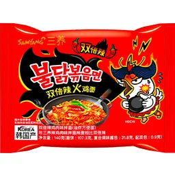 Локшина рамен Samyang Buldak 2x Spicy Булдак Дуже Гостра локшина з курячим смаком 140 г
