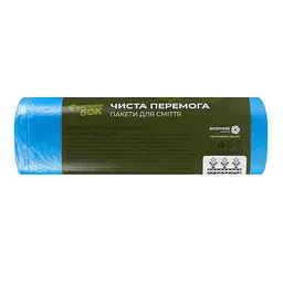 Пакети для смiття Чиста Перемога, 60 л, 15 шт., сині (914257) - мініатюра 4