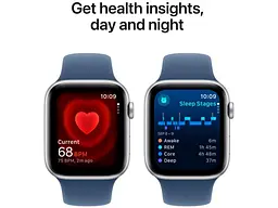 Смарт-годинник Apple Watch SE 2 GPS 44mm Silver Aluminium Case w. Denim Sport Band - S/M (MXEQ3) - мініатюра 5