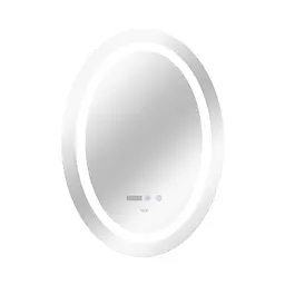 Дзеркало Qtap Mideya 500x700 з LED-підсвічуванням Touch, з антизапотіванням, з годинником, диммером яскравості QT2078NCR5070W - мініатюра 4