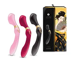Вібромасажер Shunga Zoa Light Pink, двосторонній - мініатюра 11